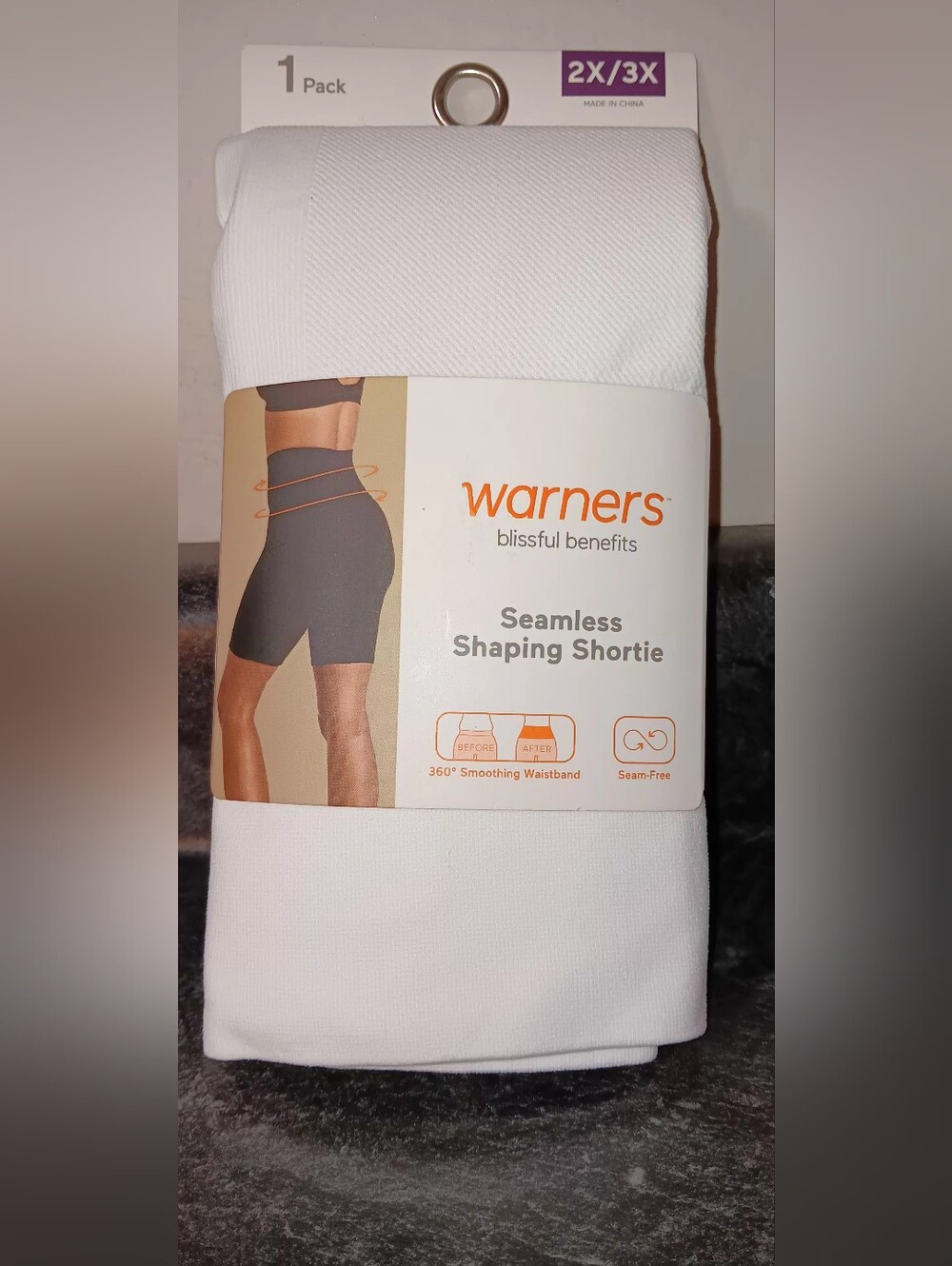 Warner's White Seamless Shaping Shortie